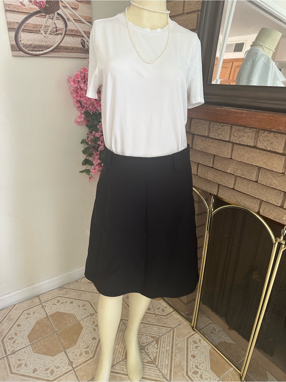 Louis Vuitton Black A-Line Skirt